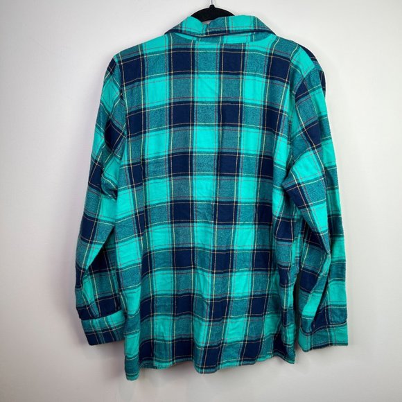 Solde//Lands End green flannel size medium 10/12 - Picture 5 of 5